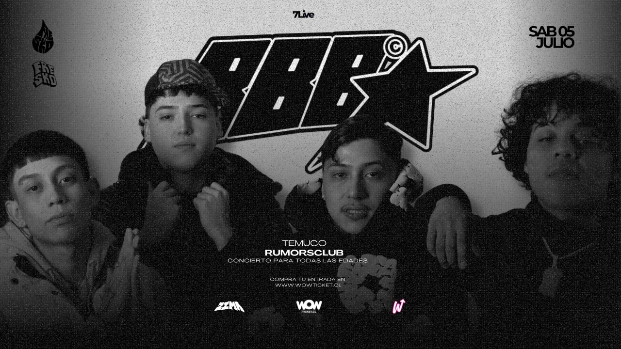 BOUNCY BOYS BAND EN TEMUCO ( CONCIERTO PARA TODAS LAS EDADES) – Sabado 05 de Julio (FRESKO TOUR 2025 Rumors Club)