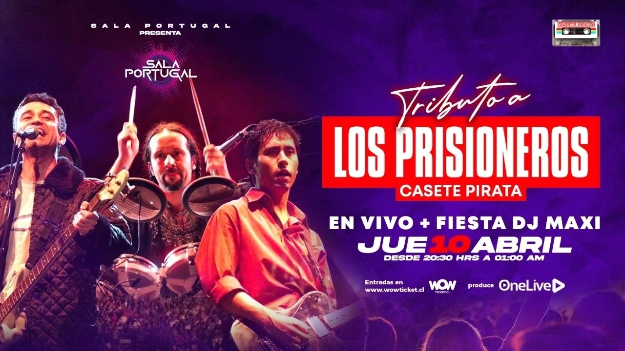 CASETE PIRATA - TRIBUTO A LOS PRISIONEROS - JUEVES 10 DE ABRIL EN SALA PORTUGAL